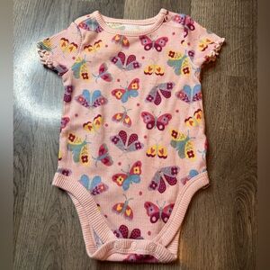 Garanimals Pink Butterfly Print Kids Bodysuit